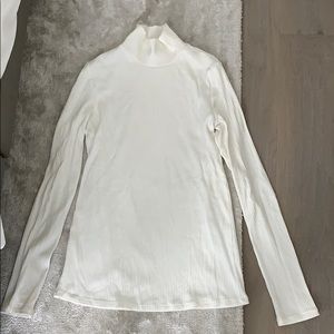 MNG white mock neck sweater